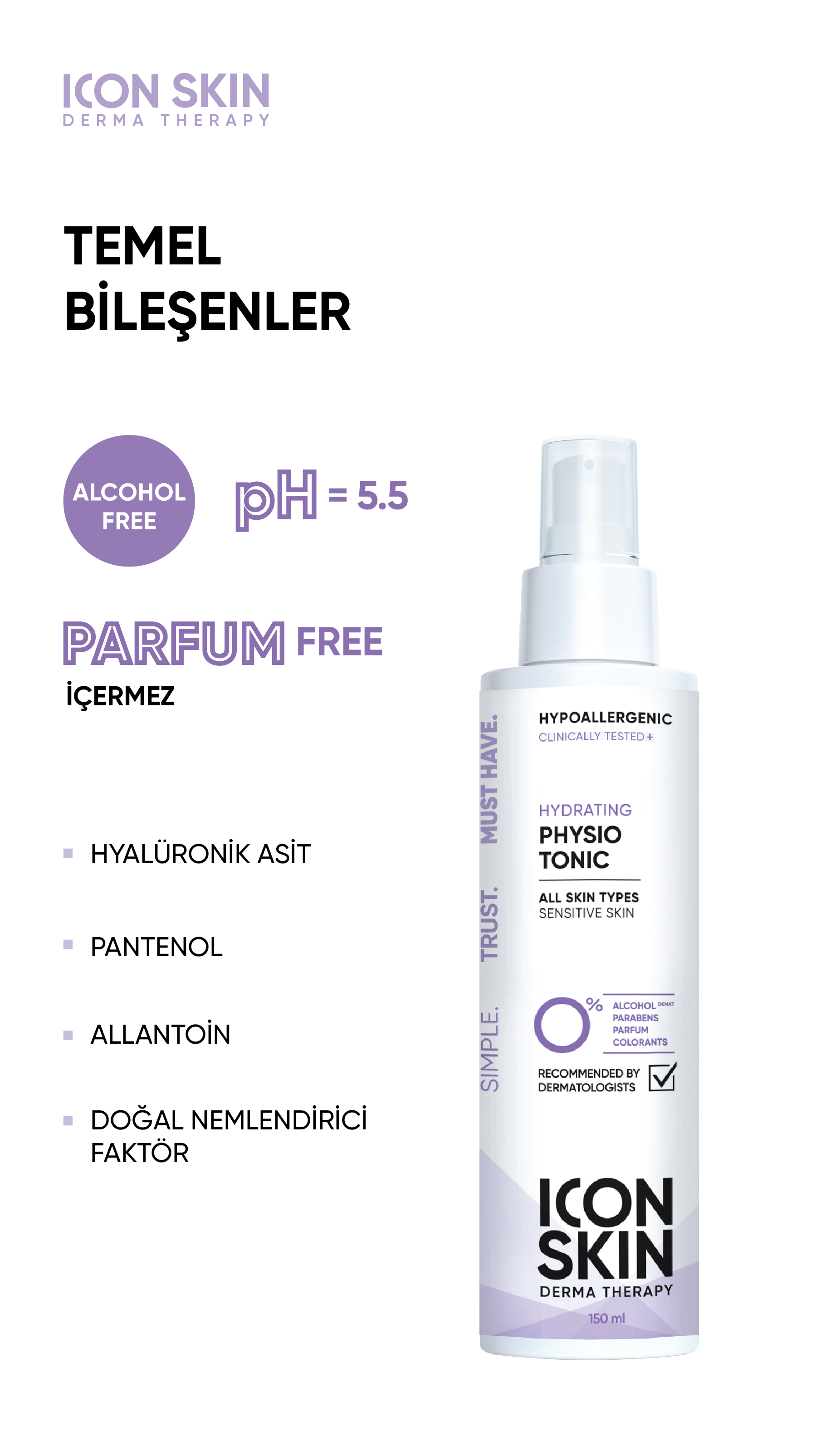 Physio Tonic Nemlendirici Etkili Yüz Toniği