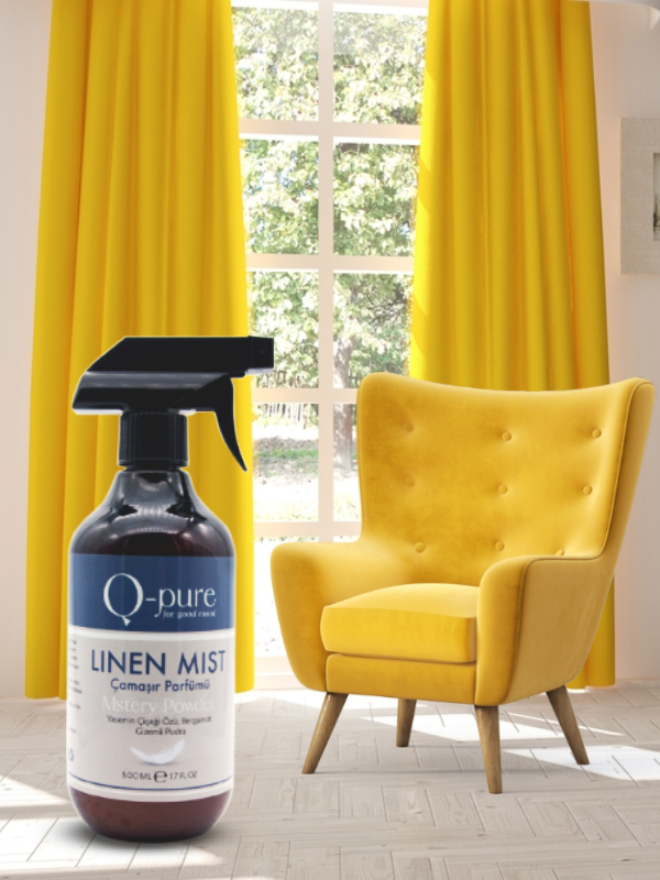 Q-PURE Su Bazlı Çamaşır Parfümü Linen Mist Mystery Powder
