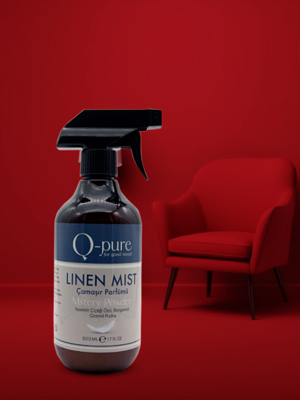 Q-PURE Su Bazlı Çamaşır Parfümü Linen Mist Mystery Powder 2’li Avantaj