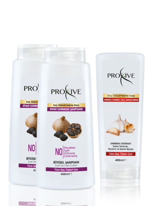 Proxive Dökülme Önleyici S. Sarımsak Şampuan + Onarıcı Saç Kremi
