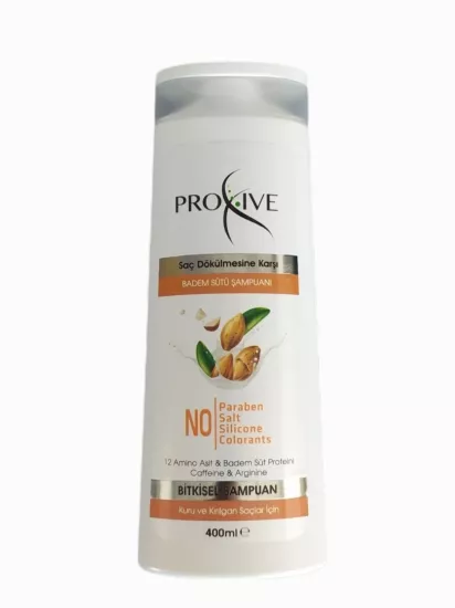 Proxive Çabuk Kırılan Cansız Saçlar için Onarıcı Dökülme Önleyici Badem Sütü Şampuanı 400 ml