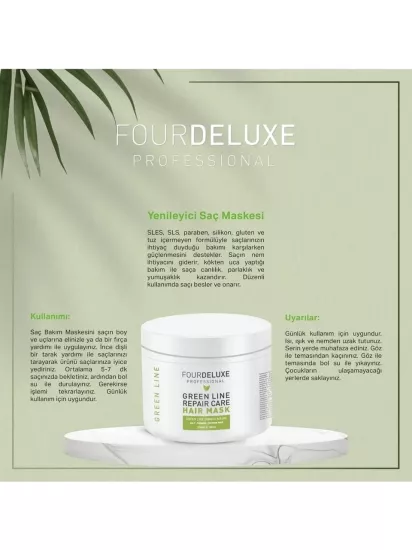 FOURDELUXE Green Line saç maskesi 
