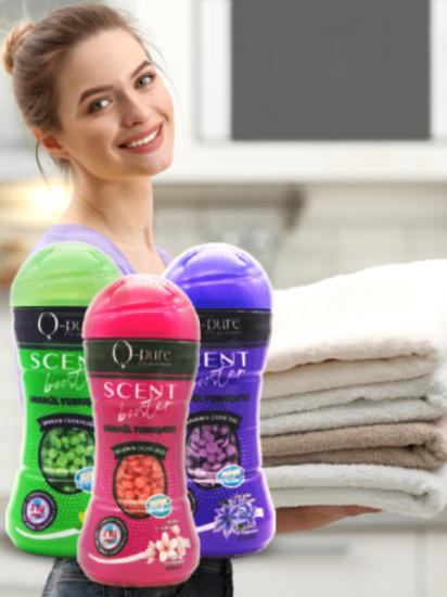 Q-Pure Organik Granül Çamaşır Yumuşatıcı & Çamaşır Parfümü 210 gr X 3’lü Deneme Paketi