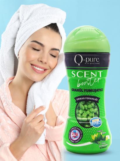 Q-Pure Organik ve Vegan Granül Çamaşır Yumuşatıcı & Çamaşır Parfümü Orman Ferahlığı 210 gr